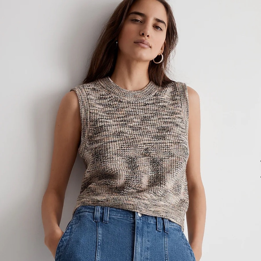 Madewell Space-Dyed Boulier Sweater Vest, size small. New with tags.